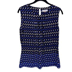 Calvin Klein Womens Geometric Sleeveless Top Medium